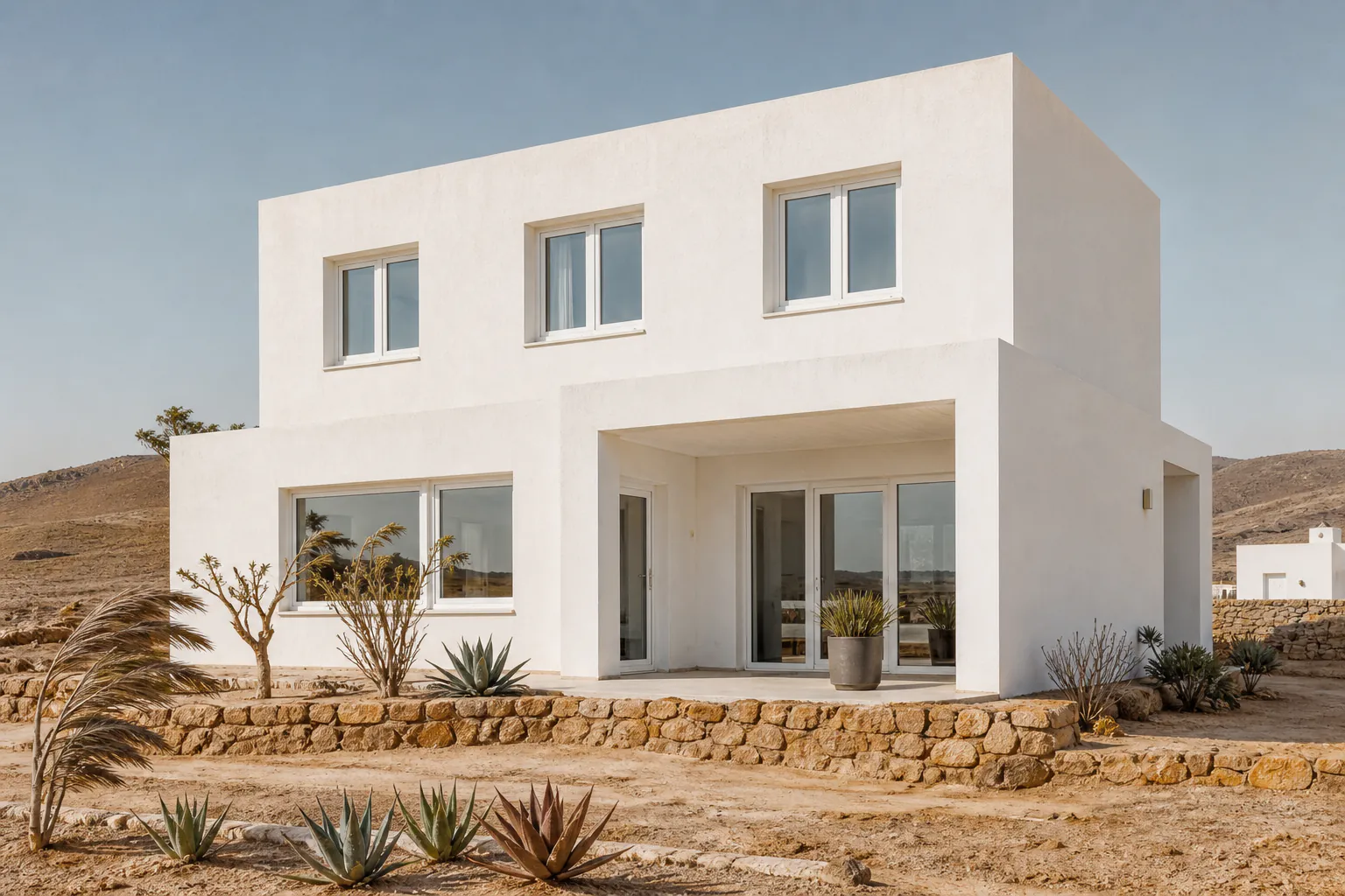 Vivienda característica de Almería con nuevas ventanas de PVC